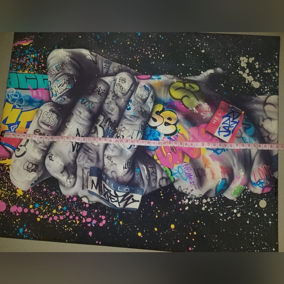 GRAFFITI Art Print on canvas - Picture 2 of 3